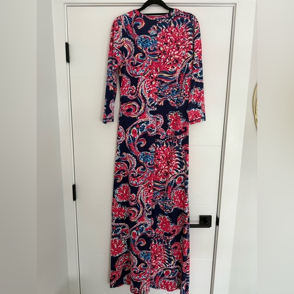 Lilly Pulitzer Alessia Long Sleeve Paisley Maxi Dress - Picture 8 of 8
